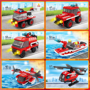 Fire Rescue Cars Building Blocks - PopFun