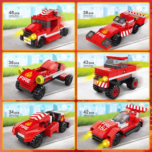 Fire Rescue Cars Building Blocks - PopFun