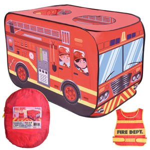 Fire Truck Pop Up Play Tent - PopFun