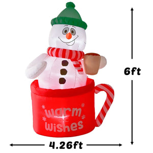 Frosty Mug Holiday Inflatable (6ft) - PopFun