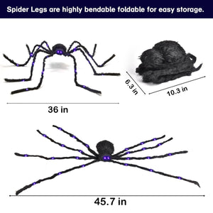 Halloween Decor Bendable LED Spider - PopFun