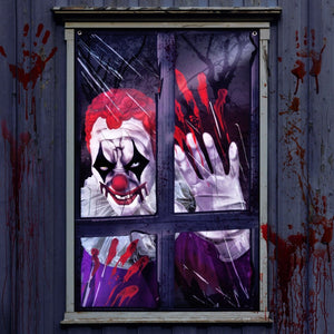 Halloween Killer Clown Curtain - PopFun