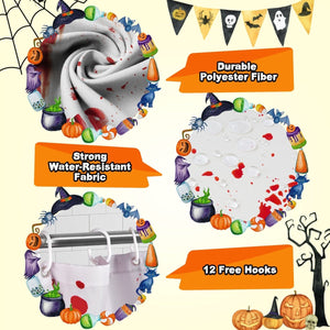 Halloween Shower Curtain Set 4pcs - PopFun