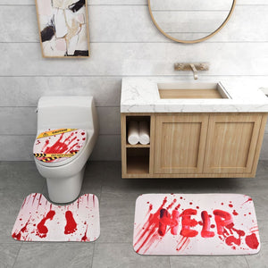 Halloween Shower Curtain Set 4pcs - PopFun