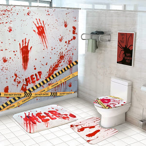 Halloween Shower Curtain Set 4pcs - PopFun