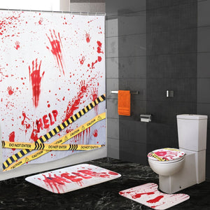 Halloween Shower Curtain Set 4pcs - PopFun