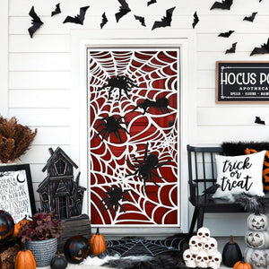 Halloween Spiderweb Door Cover - PopFun
