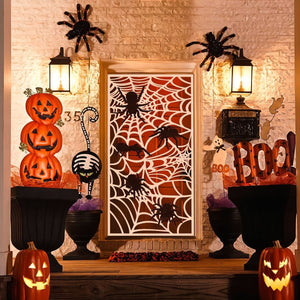 Halloween Spiderweb Door Cover - PopFun