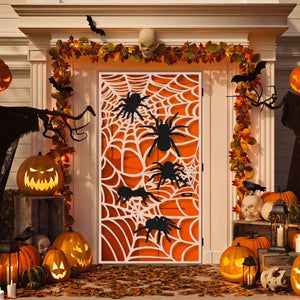 Halloween Spiderweb Door Cover - PopFun