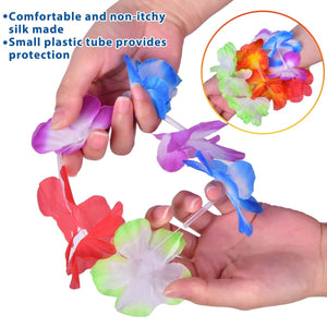 Hawaiian Leis Necklace Bracelets Party Pack (60 Pcs) - PopFun