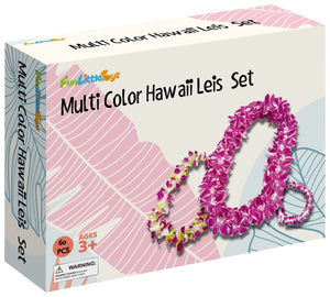 Hawaiian Leis Necklace Bracelets Party Pack (60 Pcs) - PopFun