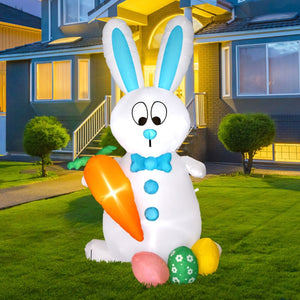 Inflatable Easter Bunny & Eggs 5.9ft - PopFun