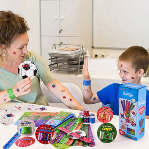 Kids Valentines Day Cards with Slap Bracelets and Stickers - PopFun