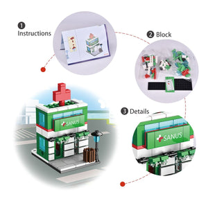 Mini City Streetscape Building Blocks 6-in-1 - PopFun