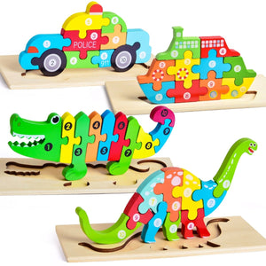 Montessori Wooden Puzzle for Toddlers - PopFun