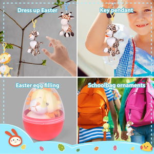 Plush Animal Keychain Easter Eggs 8pcs - PopFun