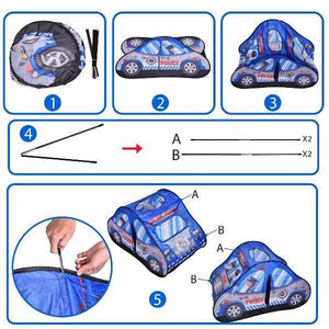 Police Car Play Tent - PopFun