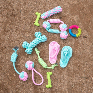 Rope and Slippers Chew Toy Set for Pets - PopFun