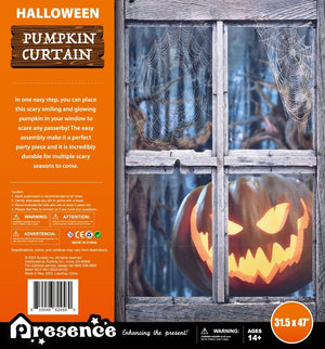 Scary Halloween Pumpkin Window Curtain - PopFun