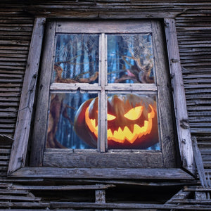Scary Halloween Pumpkin Window Curtain - PopFun