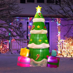 Snowy Evergreen Holiday Inflatable (8ft) - PopFun