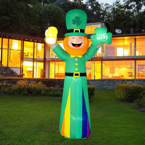 St. Patrick's Day Leprechaun Inflatable (8.8ft) - PopFun