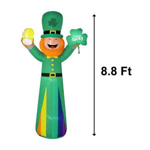 St. Patrick's Day Leprechaun Inflatable (8.8ft) - PopFun