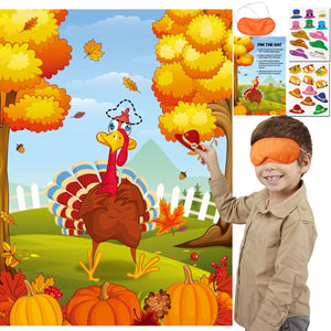 Thanksgiving Pin the Hat Game - PopFun