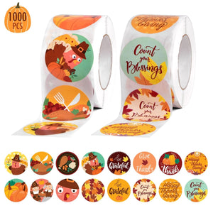 Thanksgiving Sticker Roll Collection 1000 Pcs - PopFun
