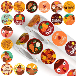 Thanksgiving Sticker Roll Collection 1000 Pcs - PopFun