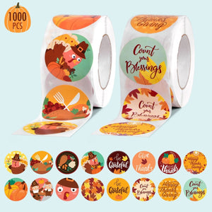 Thanksgiving Sticker Roll Collection 1000 Pcs - PopFun