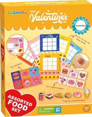 Valentines Day Game Cards with Tattoos Erasers & Stickers - PopFun