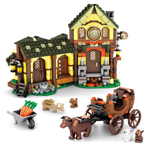 Village Houses Building Bricks Set - PopFun