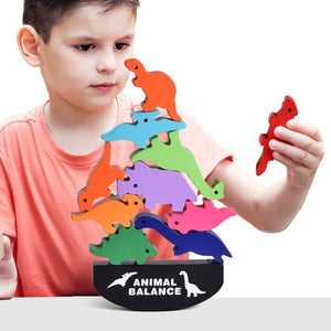 Wooden Dinosaurs Stacking Toy for Toddlers - PopFun