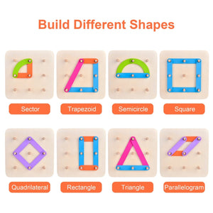 Wooden Peg Board Puzzle - PopFun