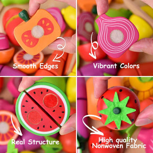 Wooden Play Food for Kids - PopFun