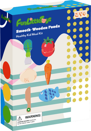 Wooden Pretend Play Food Cutting Set - PopFun