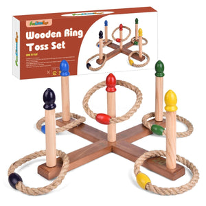 Wooden Ring Toss Set - PopFun