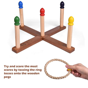 Wooden Ring Toss Set - PopFun