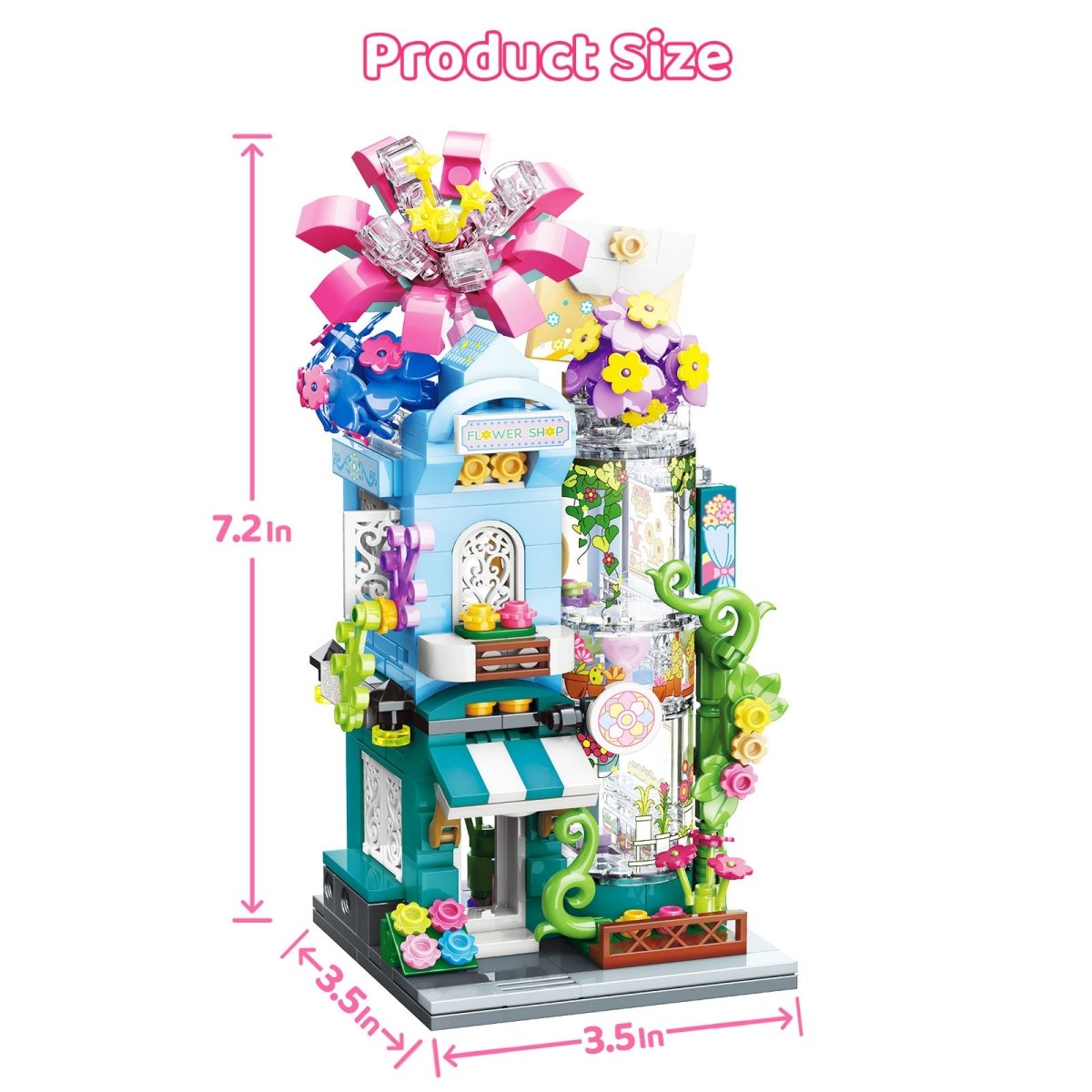 356PCS Flower House Creative City Street View Building Blocks - PopFun