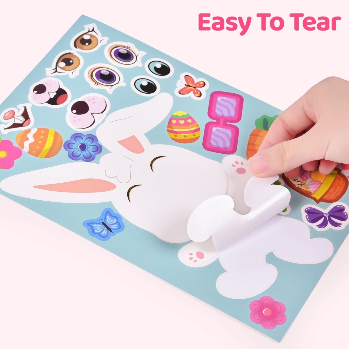 36PCS Easter-Themed Make A Face Stickers - PopFun