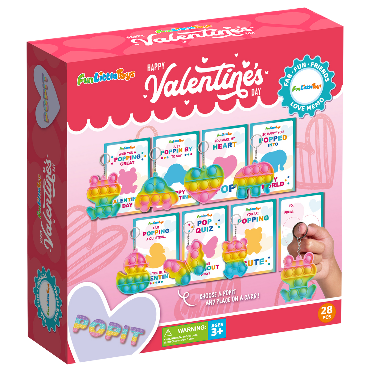 Pop It Valentines Toys and Cards for Kids