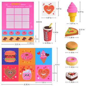 Valentines Day Game Cards with Tattoos Erasers & Stickers