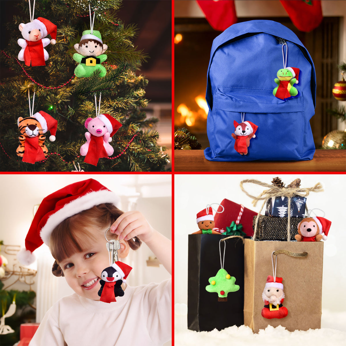 Mini Stuffed Animals Christmas Advent Calendar 2024 for Kids, Christmas Countdown Calendar with Assorted Mini Animal Plush Toy Set for Kids Christmas Party Favors (24 Varieties)