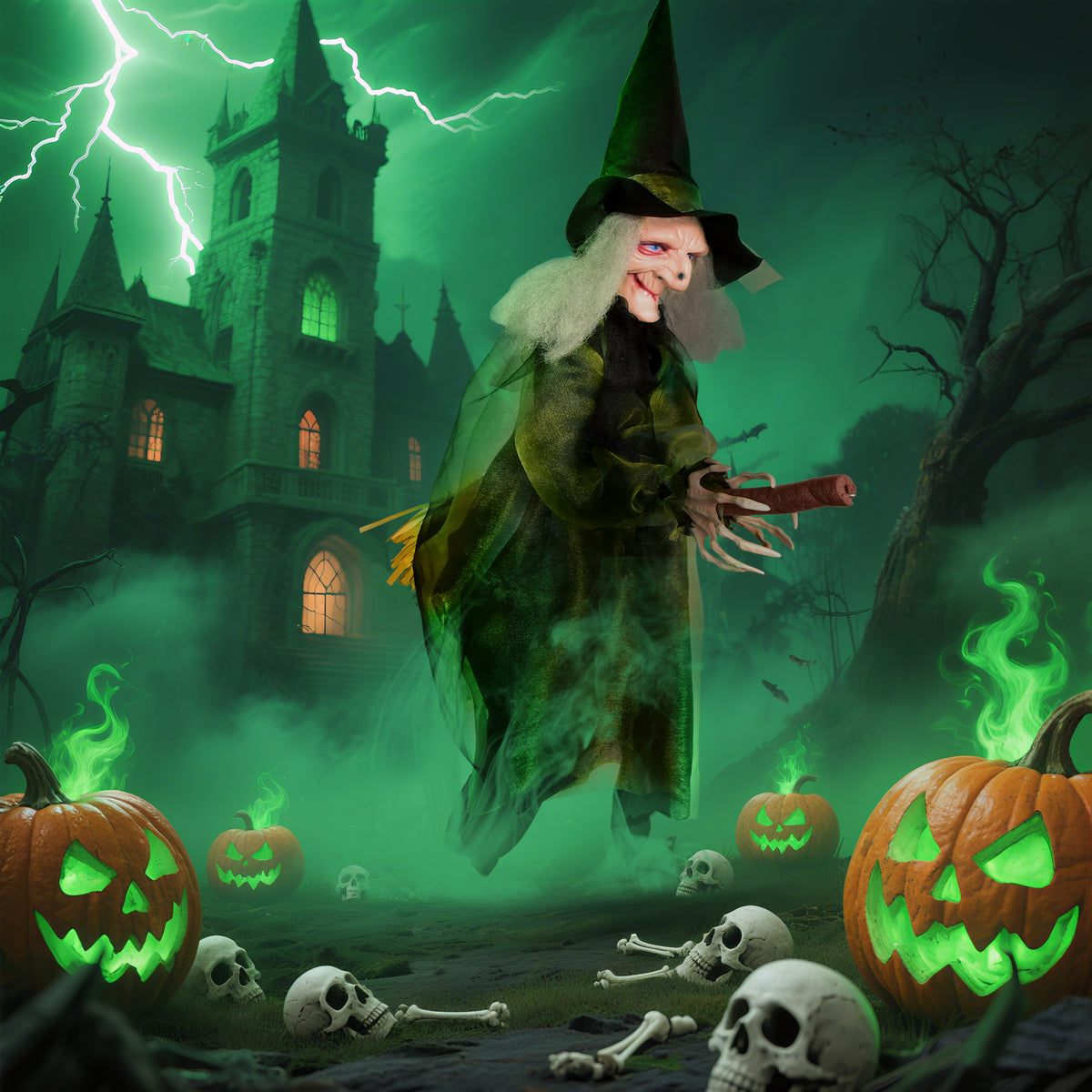 Halloween Flying Witches Hanging Decor