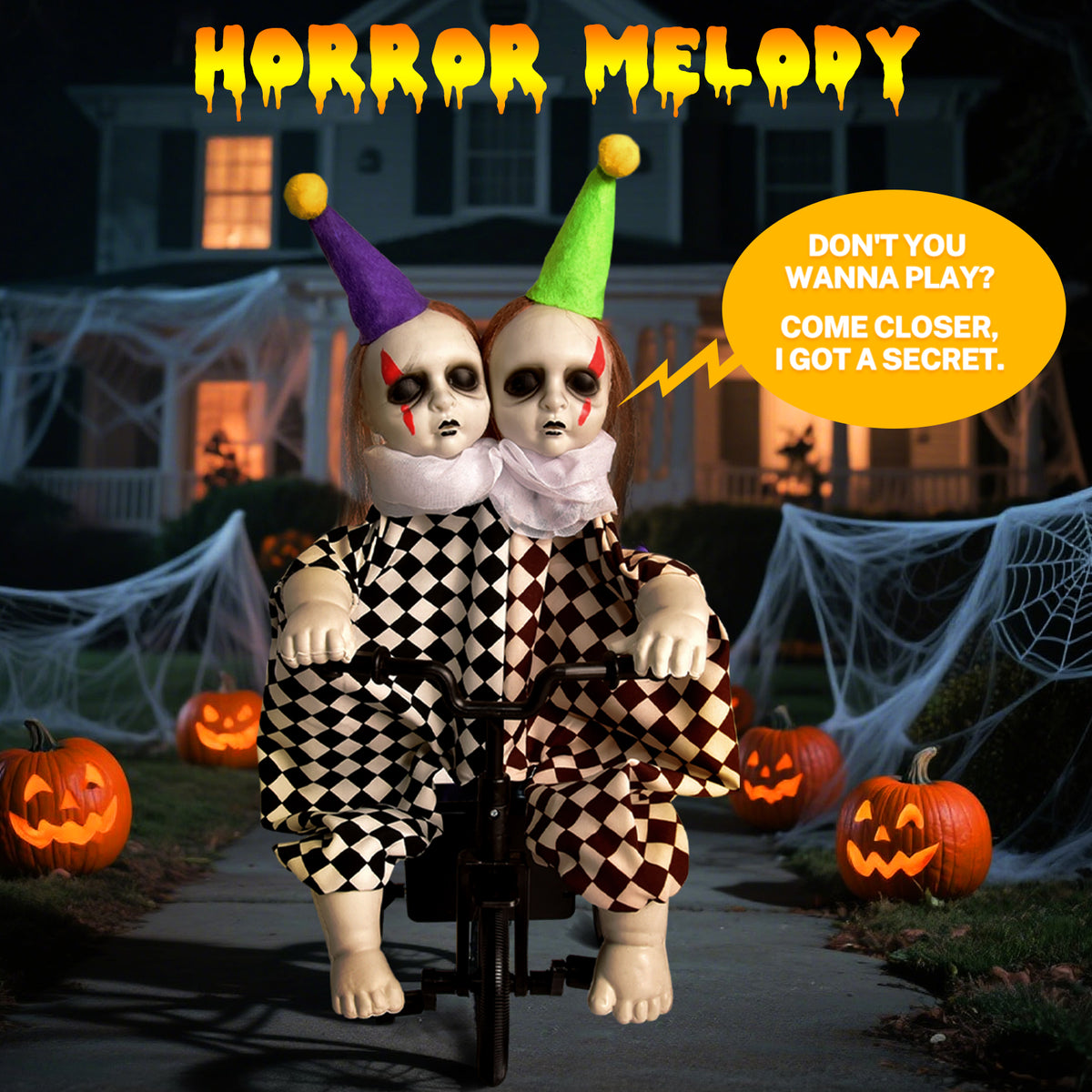 Halloween Biking Clown Decors