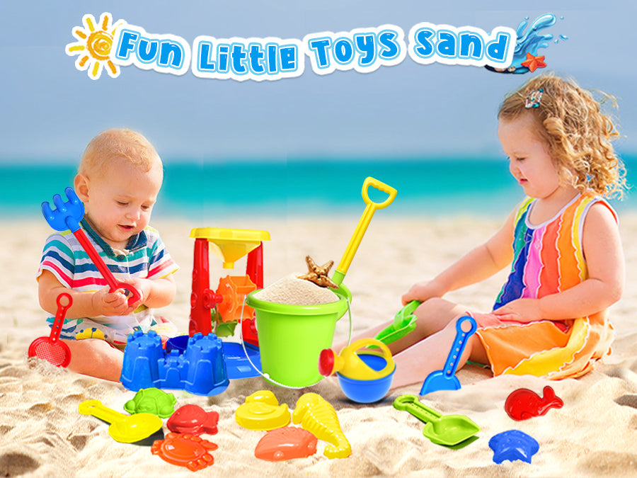 Beach Toys, 19 Piece Sand Toys Set Kids Sandbox Toys