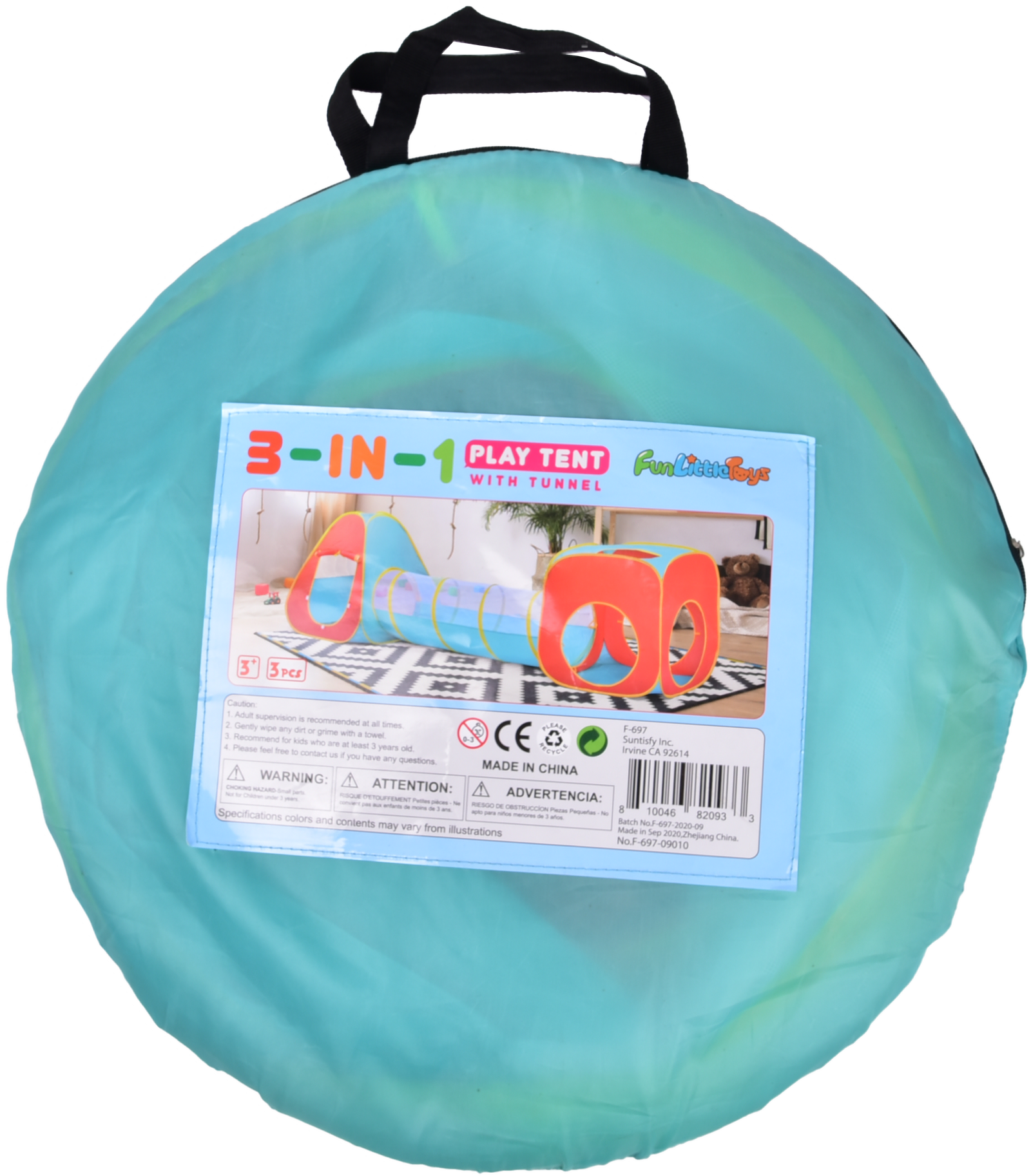 3-in-1 Kids Adventure Pop Up Play Tent - PopFun