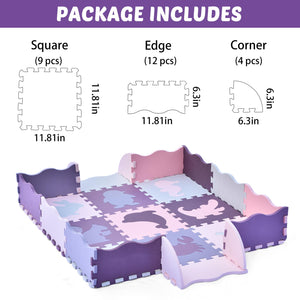 Purple Animals Playmat 25pcs