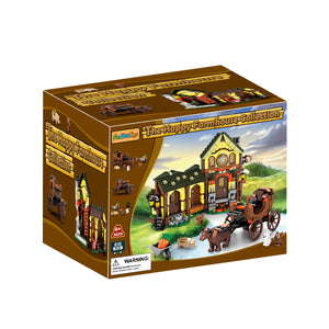 Village Houses Building Bricks Set